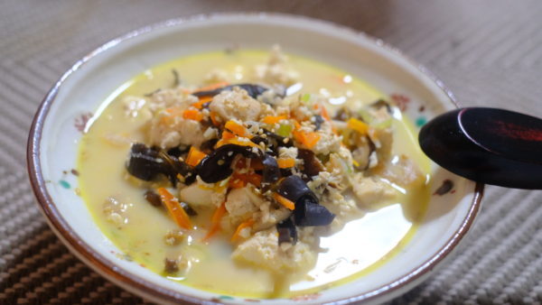 豆腐の五目煮、レシピ。